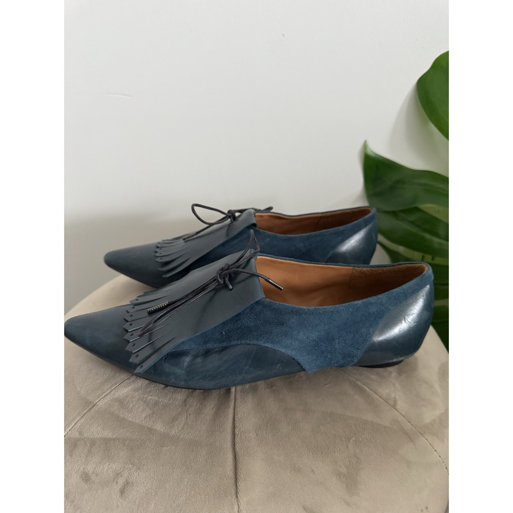 Marc‎ Jacobs Suede & Leather Tassel Lace-up Oxford Flats 37.5 us7 - Picture 5 of 10